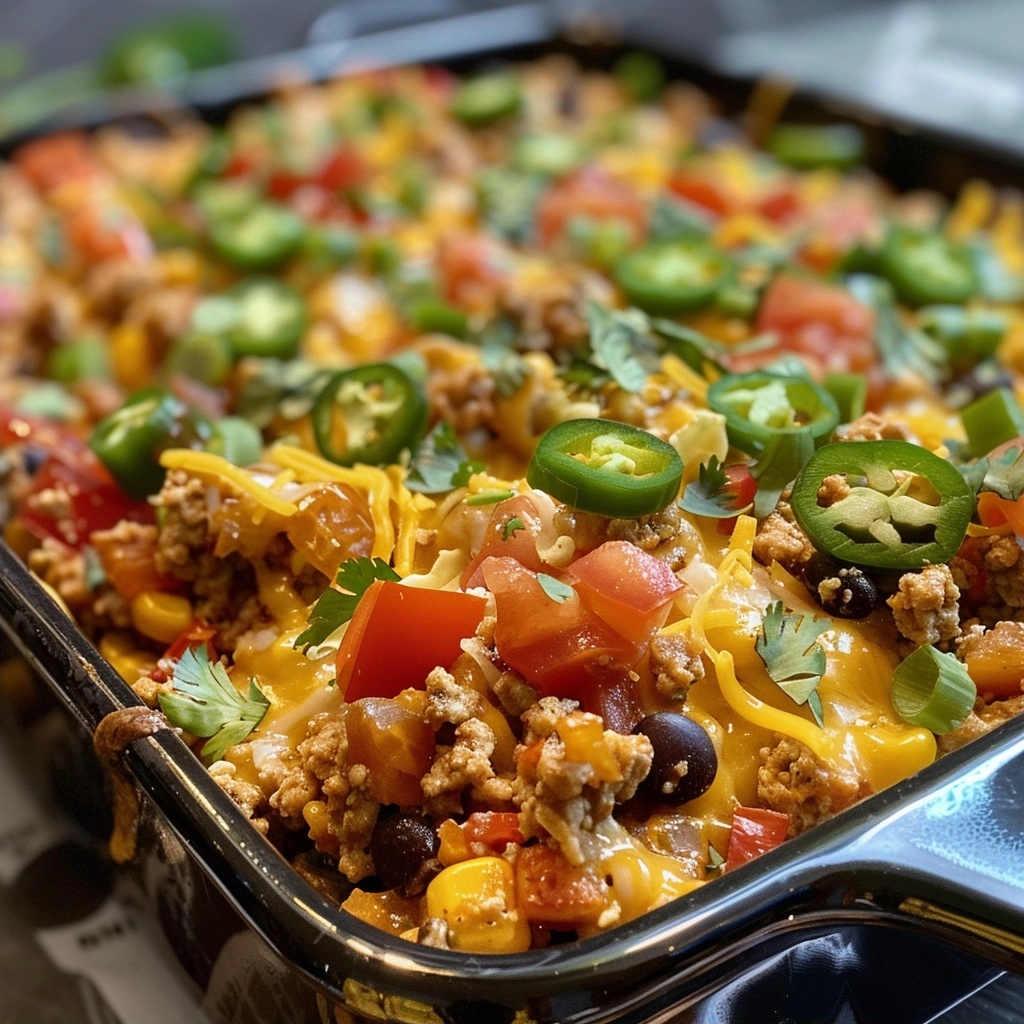 Ground Turkey Taco Casserole Recipe