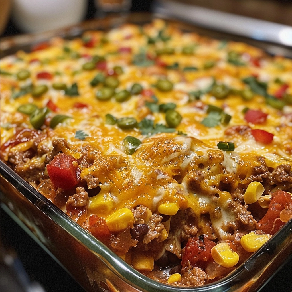Slow Cooker Taco Casserole with Layers of Flavor