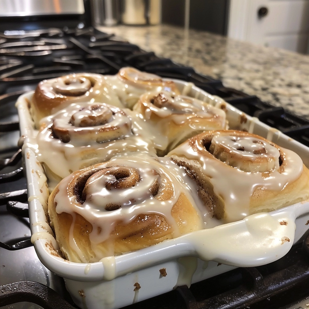 Fluffy Cinnamon Rolls with Creamy Glaze