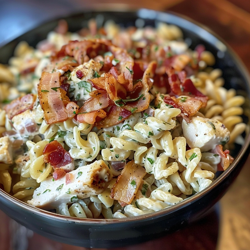 Chicken Bacon Ranch Pasta Salad for Easy Weeknight Dinners