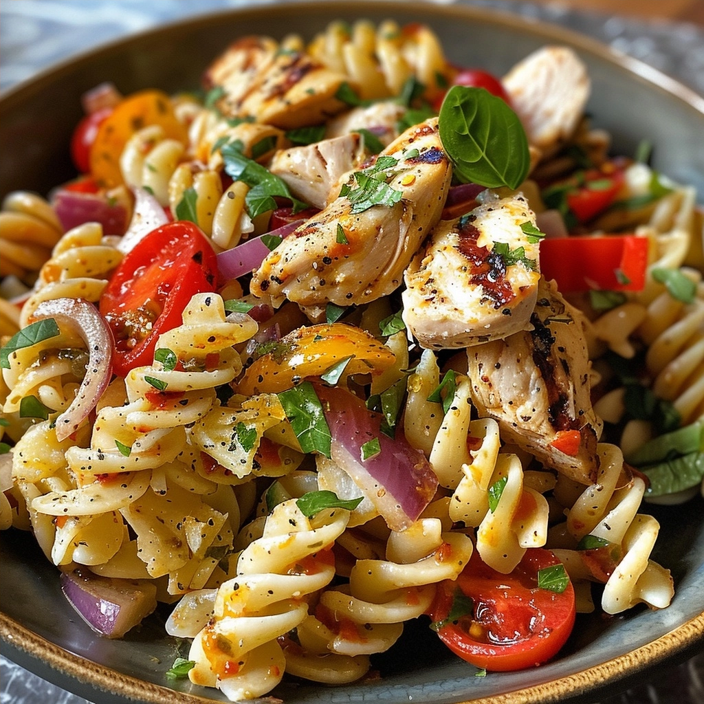 Italian Chicken Pasta Salad for Easy Summer Meals