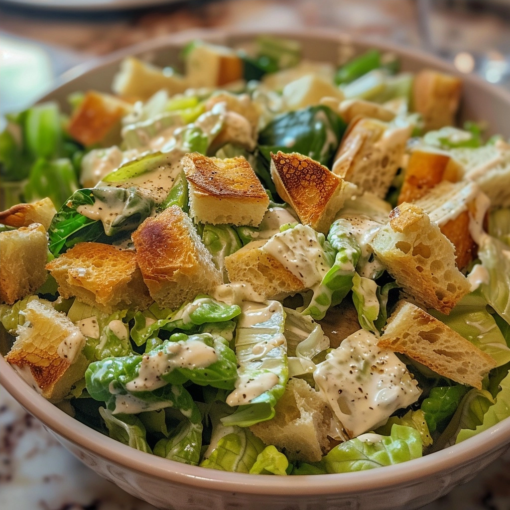 Caesar Salad with Homemade Dressing
