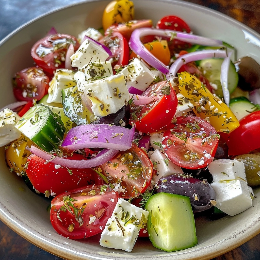 Fresh Mediterranean Greek Salad Recipe