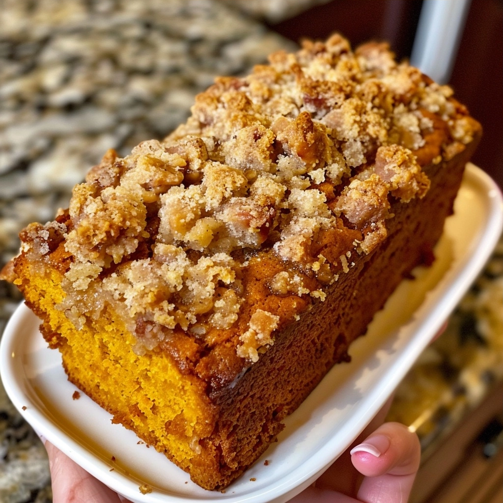 Streusel Pumpkin Bread for Fall Baking