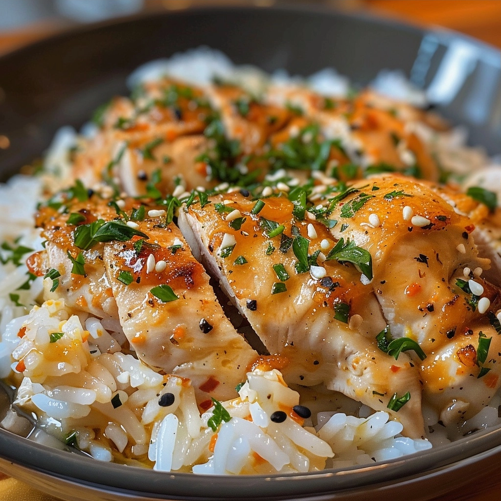 Garlic Butter Chicken Rice: A Simple One-Pot Recipe