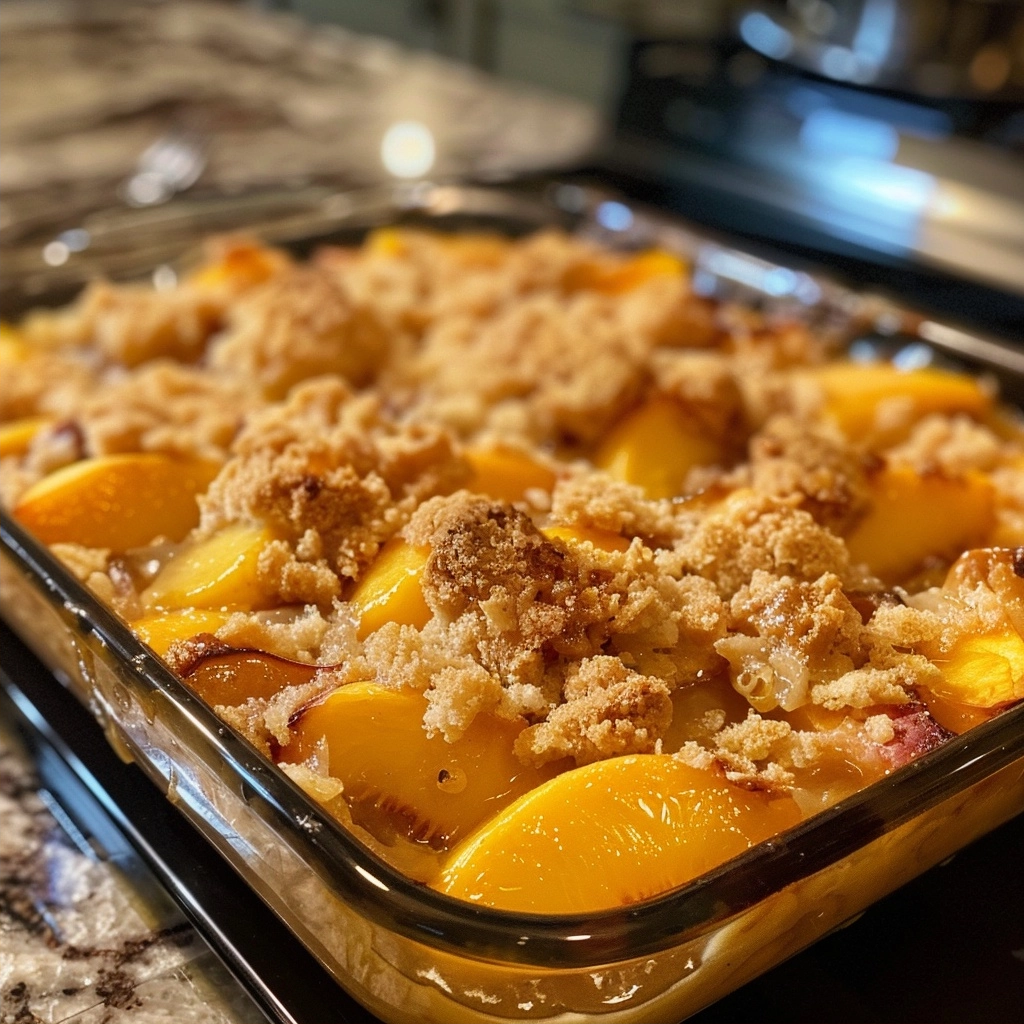Peach Cobbler with Cake Mix: Easy Southern Dessert