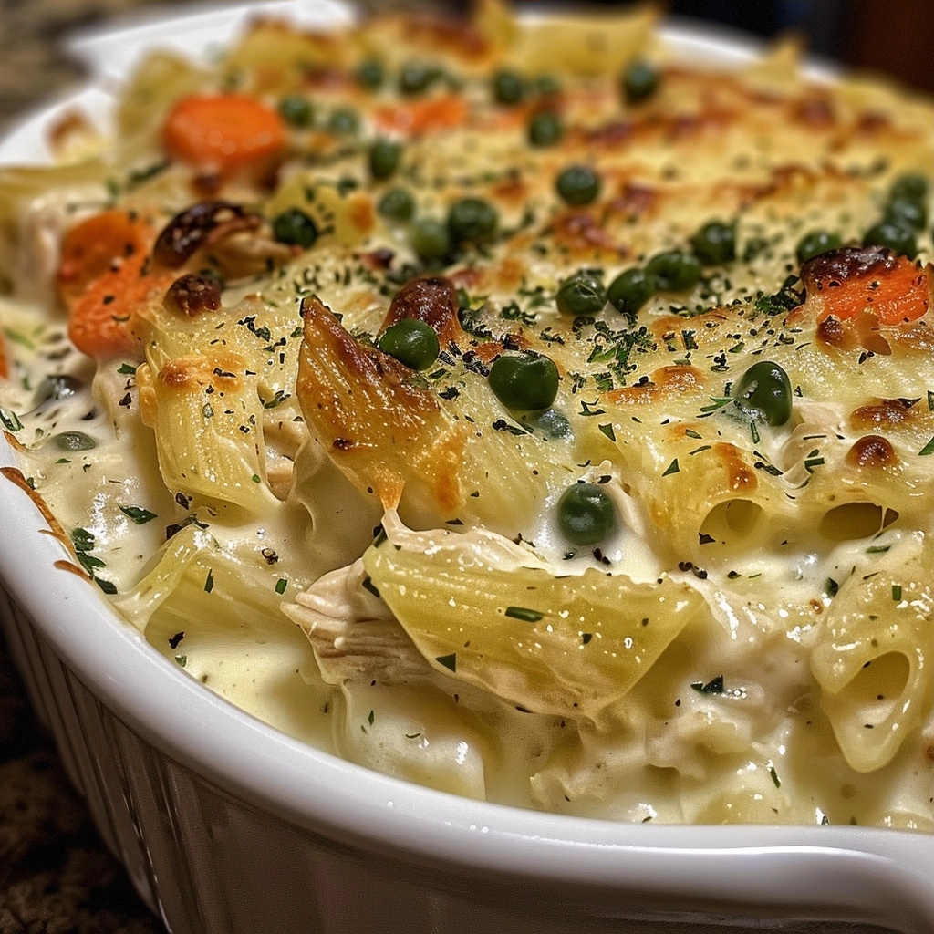 Chicken Pot Pie Pasta for Comfort Food Lovers