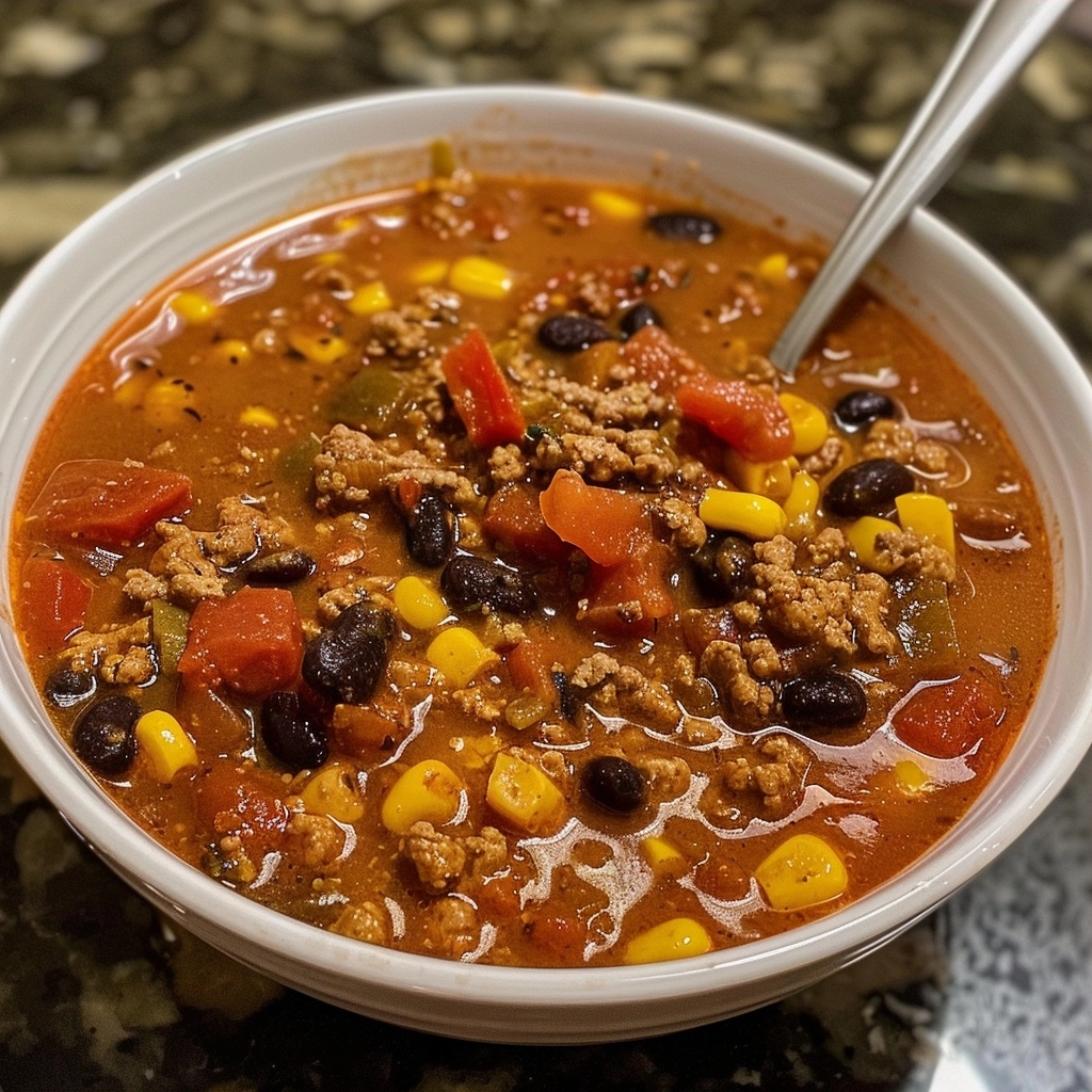 High Protein Taco Soup For Healthy Dinners