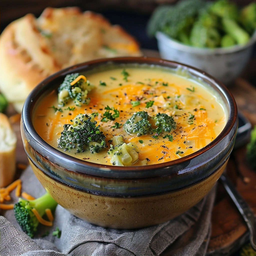 Slow Cooker Broccoli Cheddar Soup Recipe