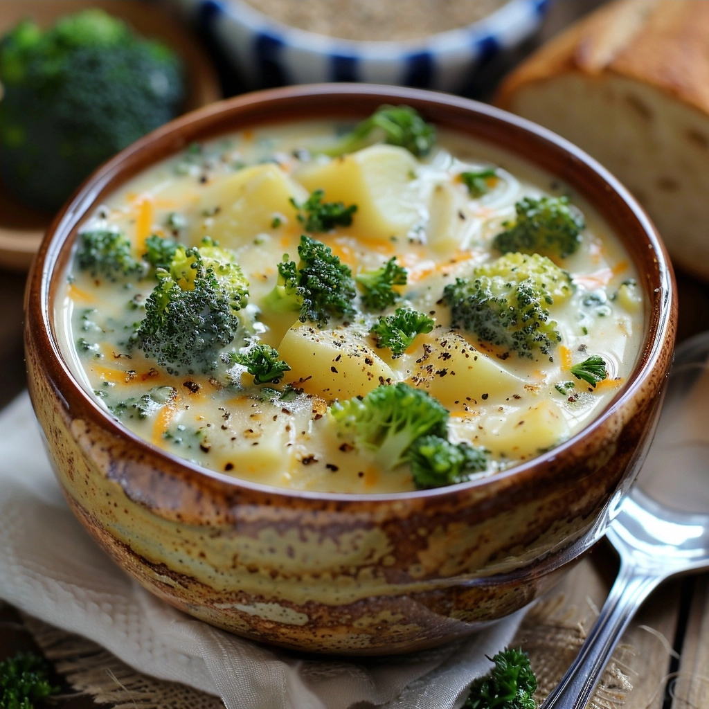 Broccoli Cheddar Potato Soup: A Comforting Creamy Recipe