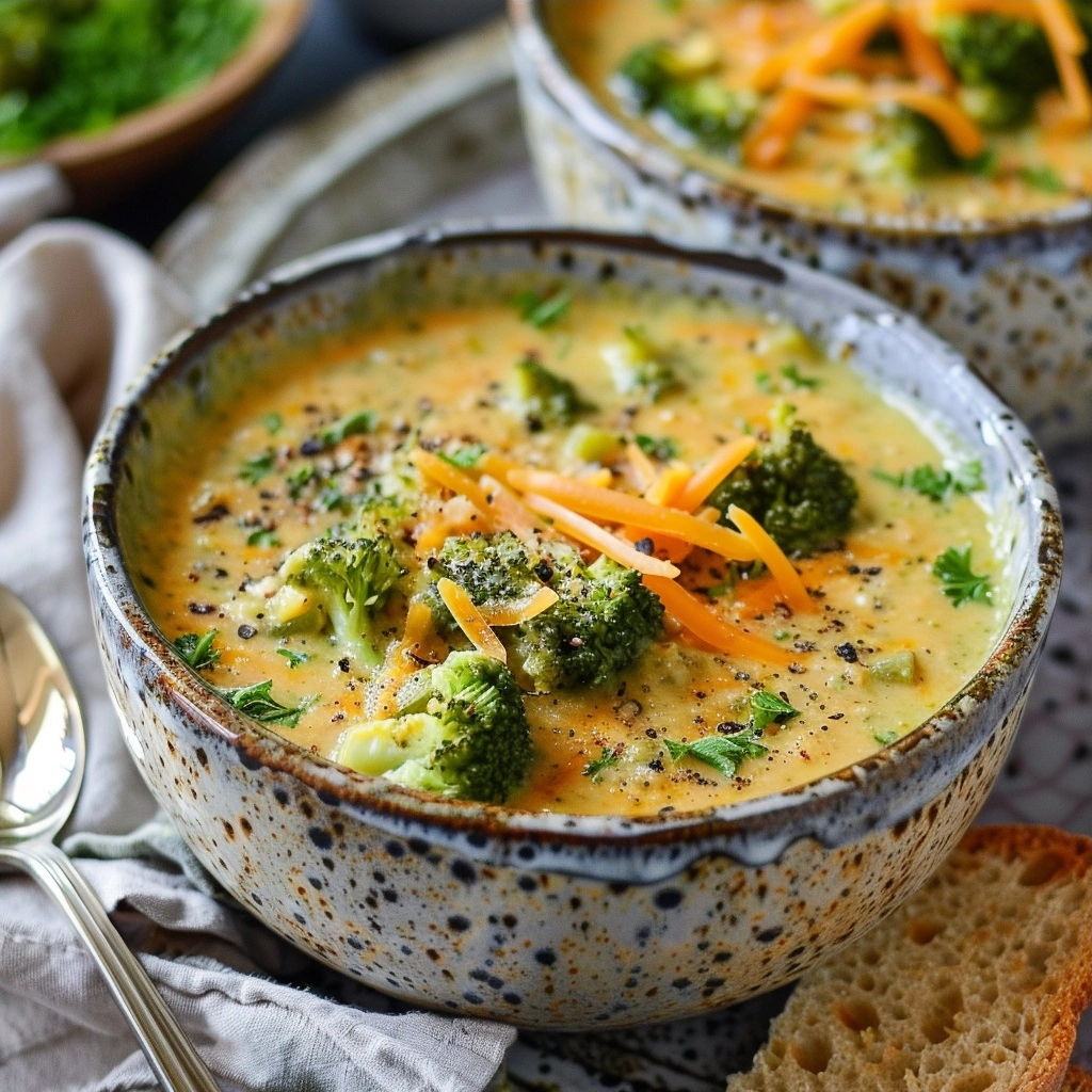 One Pot Broccoli Cheddar Soup Recipe