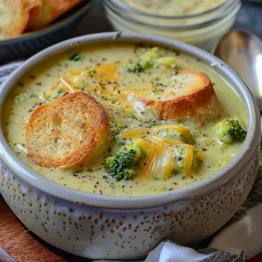 Roasted Broccoli Cheddar Soup Recipe