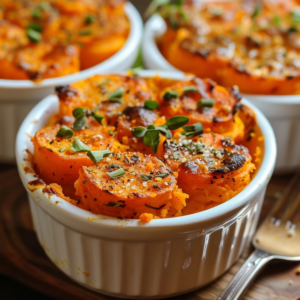 Mini Sweet Potato Casseroles for Easy Holiday Entertaining