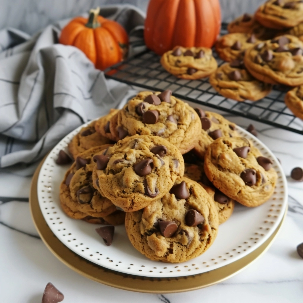 Brown Butter Pumpkin Chocolate Chip Cookies