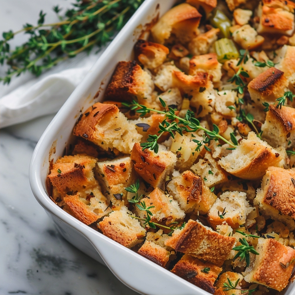Homemade Stuffing with Sage and Thyme